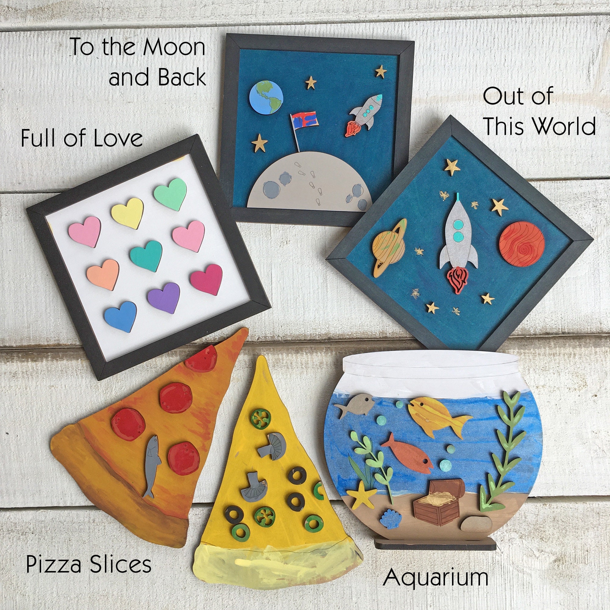 Wooden Painting Projects for Kids Many Fun Designs Etsy