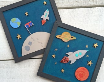 Outer Space Painting Crafts - Unifinished kits ready to be painted - Made in America