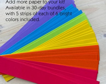 Extra Bright Rainbow Papers for Paper Chain Countdowns