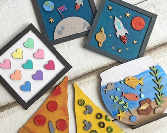 MANY DESIGNS - Wooden Painting Projects For Kids - Many fun designs!