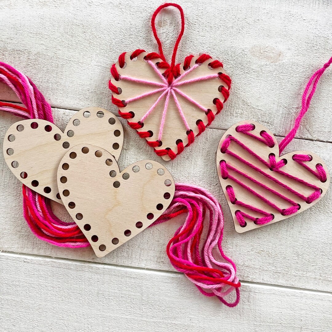 Heart String Craft for Kids Complete Kit Etsy
