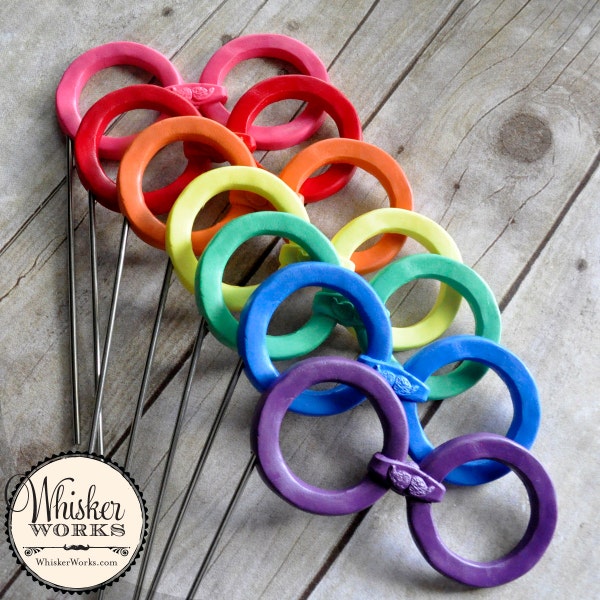 Round Glasses on a Stick - Plastic Photo Booth Prop - Choose Your Color