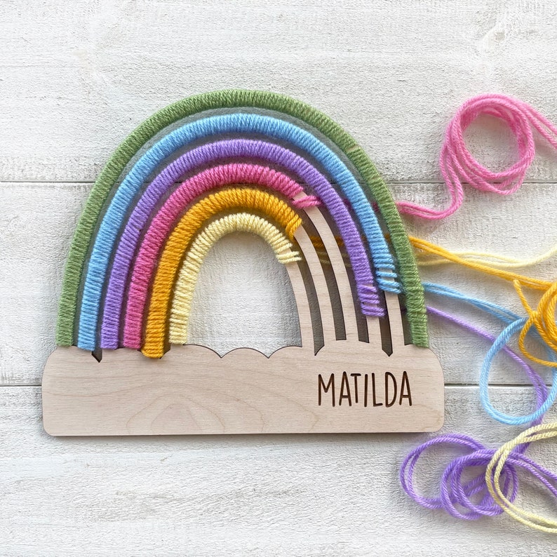 Large Personalized Rainbow Craft for Kids Complete Craft Kit Made in America image 1