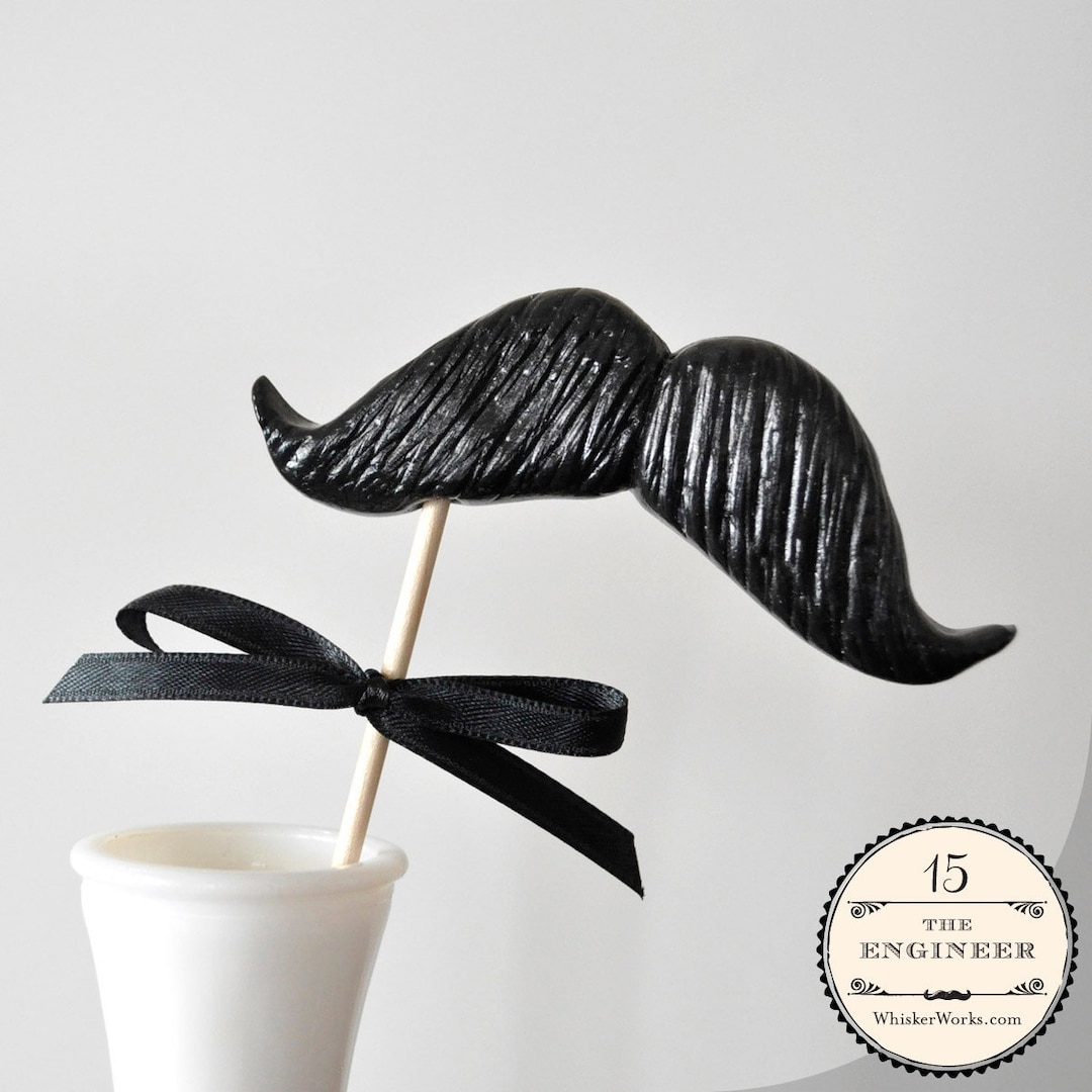 Mustache on a Stick the Engineer CHOOSE YOUR COLOR - Etsy