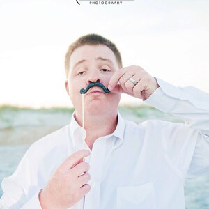 Mustaches on Sticks - Dapper Mix - Set of 5 photo booth props image 2