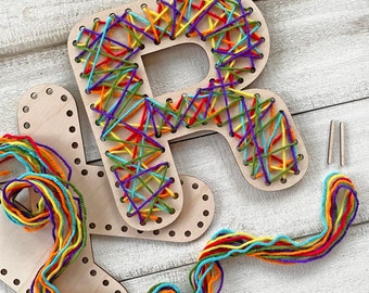Large Letter Craft Kit - Spell names, words, mogograms - Yarn & Tools included!