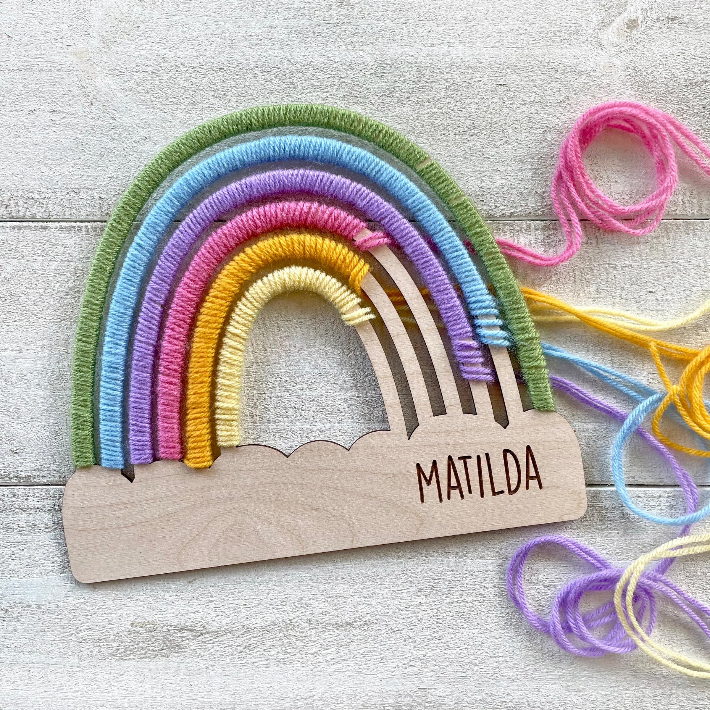 Large Personalized Rainbow Craft Kit: Kids & Adults Sewing Project