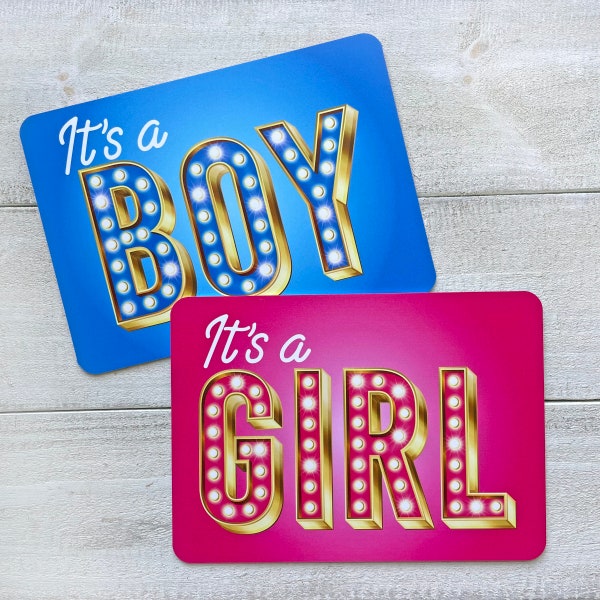 Gender Reveal - Plastic Photo Booth sign - Boy / Girl