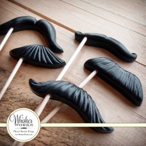 Plastic Mustache Props Quintessential Mix Set of 5 image 2