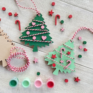 Christmas Tree Decorating Ornament Craft - Individually Wrapped for Stocking Stuffers or Bundled for Group Crafts