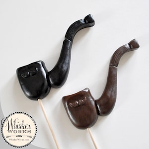 Pipe on a Stick - Plastic Photo Booth Prop - Black or Brown