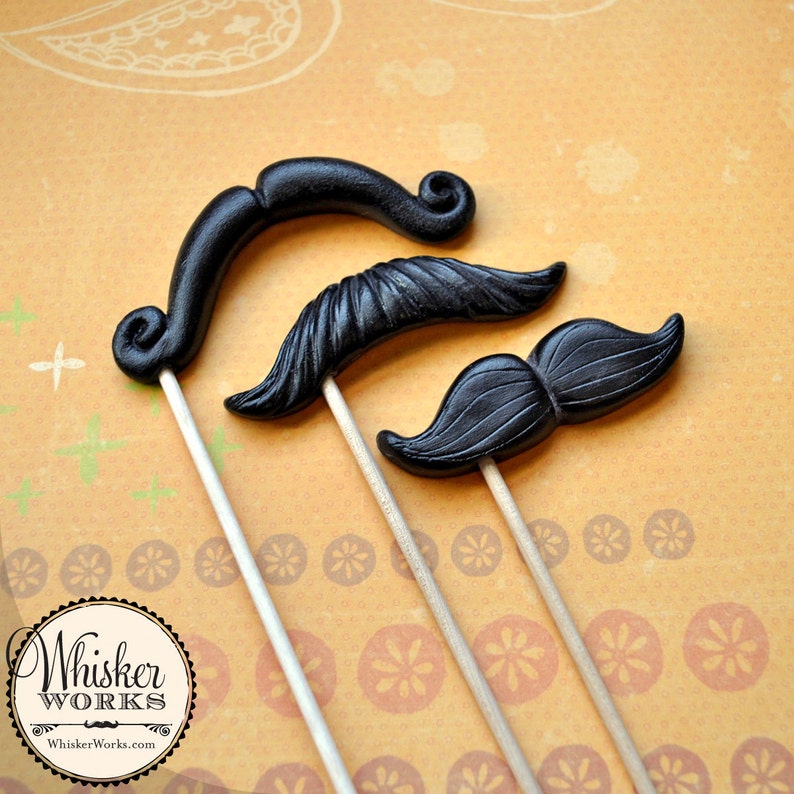 Mustache Photo Props The Celebrity Mix Set of 3 image 1