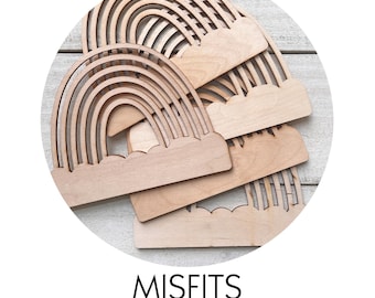 Misfit Craft Blanks - Lacing Rainbows - Wood Project for Kids - Read Description for Details