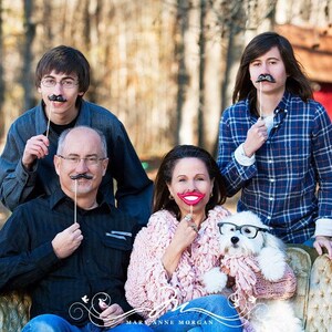Mustaches on Sticks - Dapper Mix - Set of 5 photo booth props image 5