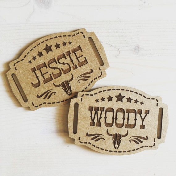 Custom personalized country western belt buckles for kids and dress up
