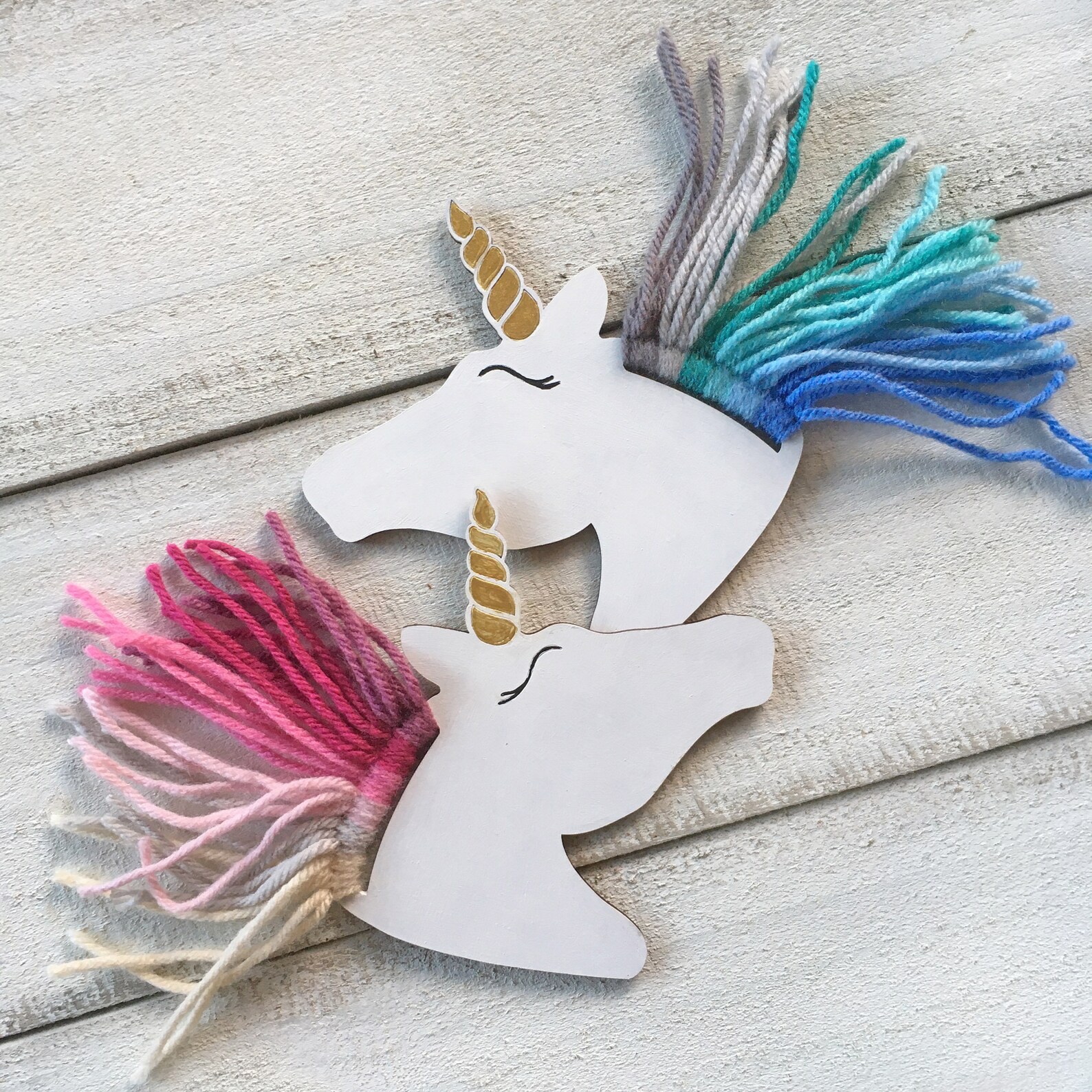 Rainbow Unicorns Kid Craft Kit Paint and Yarn Included Etsy