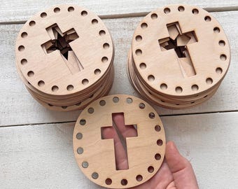 Craft Blanks - Circle Crosses - Bulk Wood Pieces Only - DIY Craft Supplies