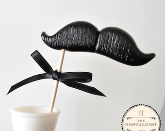 Mustache on a Stick - The Nostalgist - CHOOSE YOUR COLOR