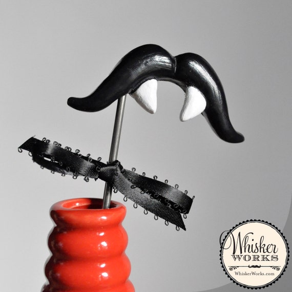 Vampire Mustache - Halloween Photo Booth Prop - The Cursed Connoisseur Il_570xn