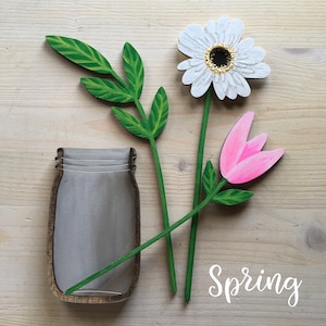 Seasonal Mason Jar Flower Vases Painting Craft Project image 10