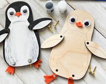 Arctic Penguin Party Craft Kit - Paint and Materials Included