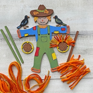 Scarecrow & Sunflowers Fall Craft Paint and Brushes Included image 6