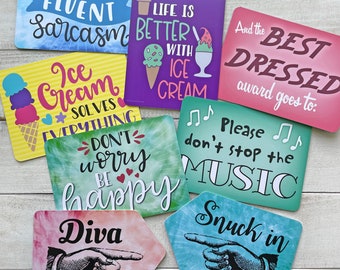 PG-13 Party Mix - Plastic Photo Booth Phrases - Full set of 4 signs