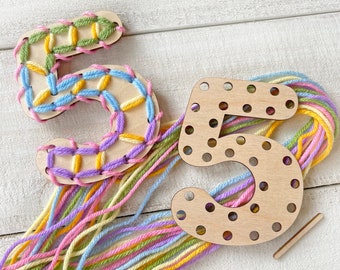 Number Craft Kit - Great for Birthdays - Yarn & Tools included!