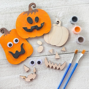 Halloween Pumpkin Decorating Craft - Paint and Brushes Included