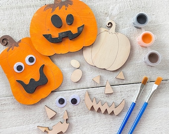 Halloween Pumpkin Decorating Craft - Paint and Brushes Included