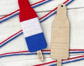 Patriotic Bomb Pops - Wood & Yarn Craft Kit