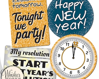 Plastic Photo Booth Phrases - Christmas / Holiday Signs