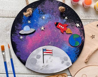 Outer Space Hanging Art - Paint Projects For Kids: Many Designs!