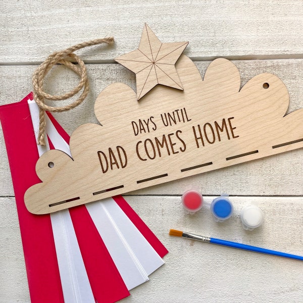 Conto alla rovescia per mamma / papà che torna a casa - Paper Chain Paint Craft per famiglie militari, schieramenti e riunioni
