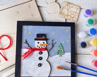 Jolly Snowman Paint Kit - Wood Craft Paint Project - Made in Sanford, Florida, USA