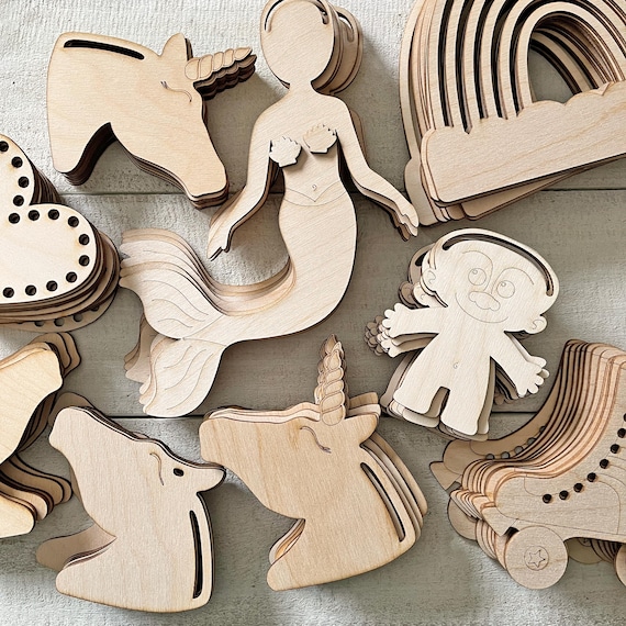 Craft Blanks - Wood Pieces Only - DIY Bulk Project Supply