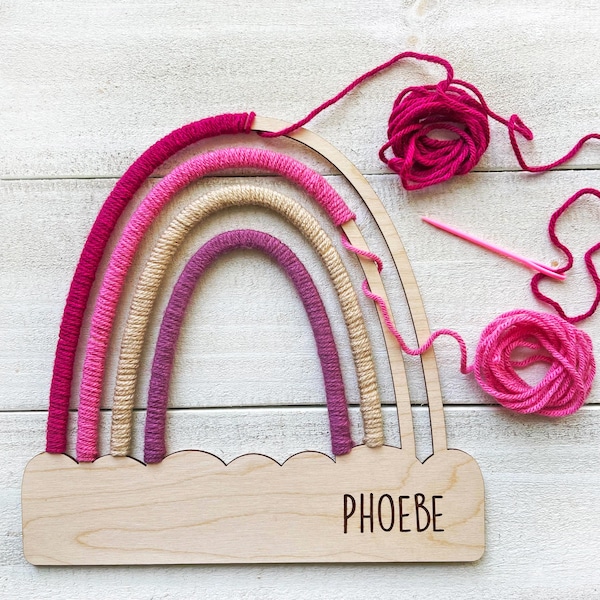 Large Rainbow Craft Kit: Yarn Weaving Activity for Kids & Adults