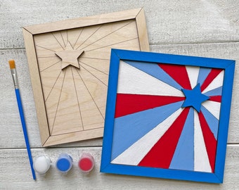 Patriotic Paint Project for Kids - Starburst Craft Kit