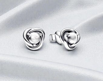 Elegantes pendientes circulares con piedra de nacimiento de abril, joyería de plata para mujer, un hermoso accesorio, un regalo para ella.