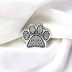 Pet Paw Print Charm For Bracelet Or Necklace - Copper Animal Heart Love Charm, Fits Pandora - View #7