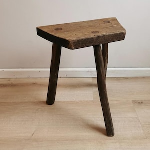 A Primitive French Milking Stool