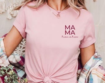 Personalisiertes Mama Shirt, Mom Shirt, Geschenk für Mamas, Mom Gift, Mama Shirt, Muttertagsgeschenk, Kindernamen Shirt, Geburtstag Mama