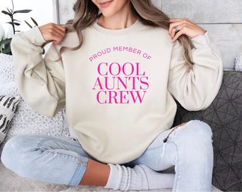 Aunts Crew, Aunts Club, Auntie Sweater, Tanten Sweater, Coole Tante Pullover, Lieblingstante, Beste Tante, Geschenk Schwester,werdende Tante