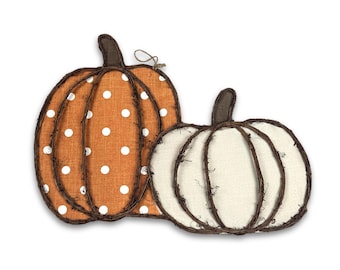 Rustic Pumpkin Door Hanger: Farmhouse Fall Harvest Decor