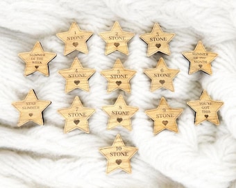 Custom Weight Loss Tracker Magnets – Stone Goal Milestone Set for Slimming Journey