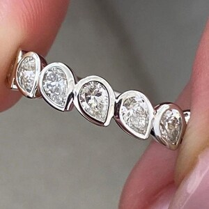 1.92 TW Emerald Cut Lab Grown Diamond Eternity Band, Diamond Wedding Band, Stackable Band, Gift for Her, Anniversary Gift, Matching Band