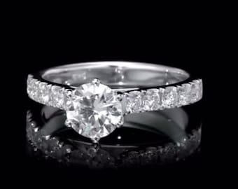 Round Cut Lab Grown Diamond Engagement Ring, Anniversary Gift For Her, IGI Certified Diamonds, Wedding Ring For Her, Birthday Gift For Her