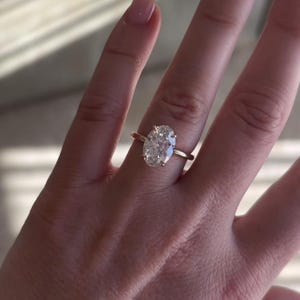 2,50 CT ovale geslepen laboratoriumdiamanten ring, jubileumcadeau, ovaal geslepen verborgen halo diamanten verlovingsring, massief 14K geelgouden trouwring