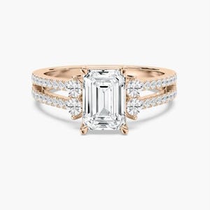 4.0 CT Emerald  Cut Lab Grown Diamond Engagement Ring, Diamond wedding Ring For Her, IGI Certified Lab Diamond, Anniversary Gift For Her