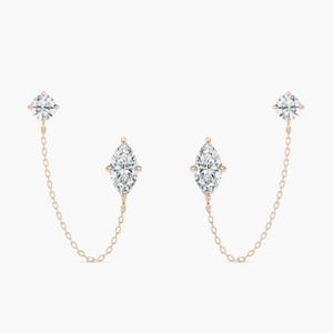 Orecchini A Cerchio 2ct Con Diamanti Lab-grown, Oro Bianco Placcato 14kt, Argento 925